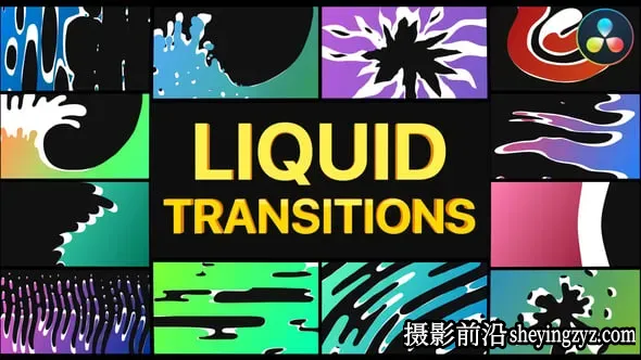 达芬奇模板-手绘新鲜液体转场模板 VH-37648580