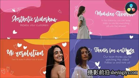 达芬奇模板-美学色彩幻灯片开场模板 VH-37269303