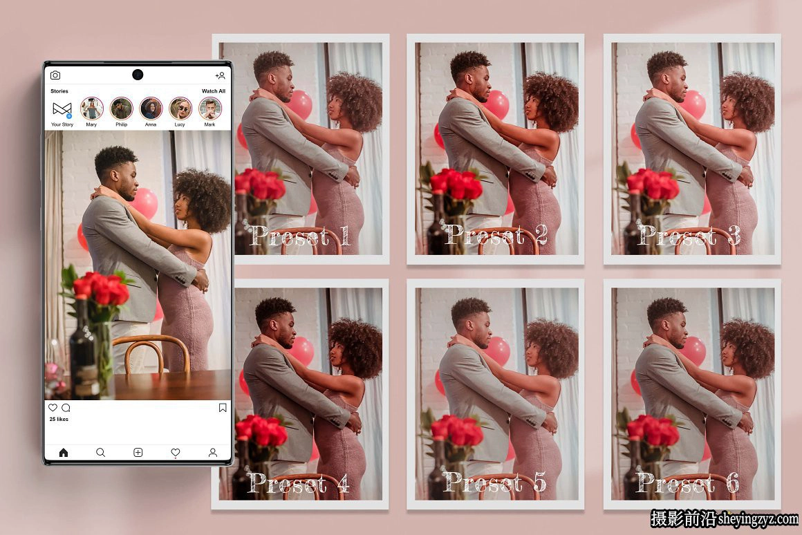 浪漫情侣人像调色LR预设及LUT预设 Romance Lightroom Photoshop LUTs