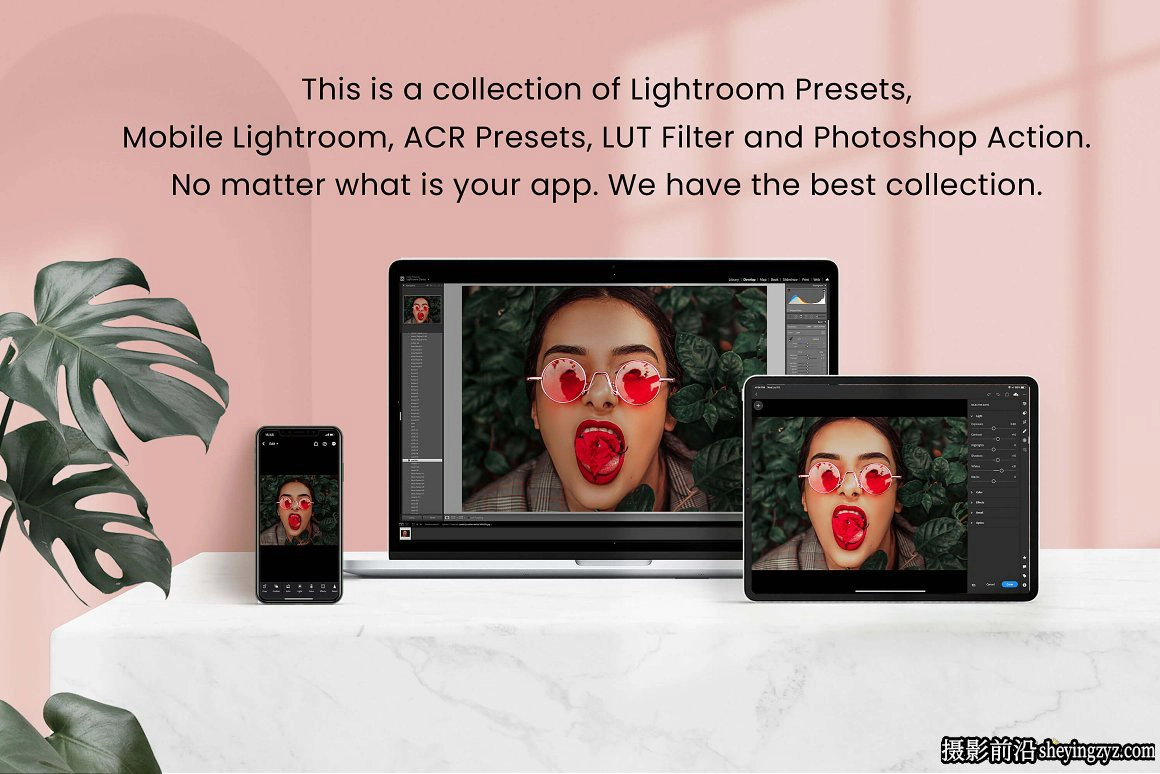 时尚人像调色LR预设及LUT预设 Lady In Red Lightroom Photoshop LUTs