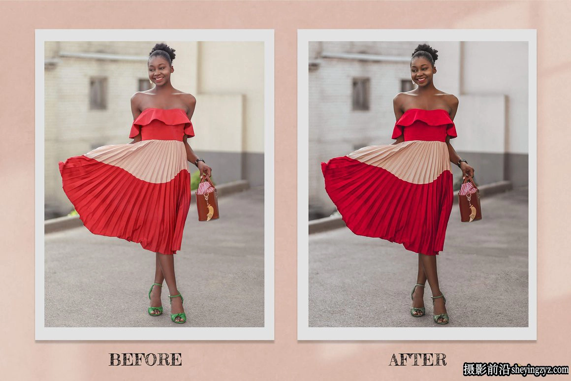 时尚人像调色LR预设及LUT预设 Lady In Red Lightroom Photoshop LUTs
