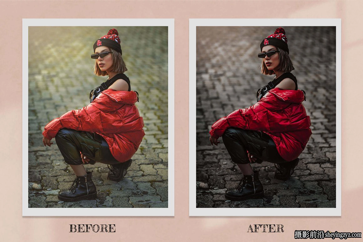 时尚人像调色LR预设及LUT预设 Lady In Red Lightroom Photoshop LUTs