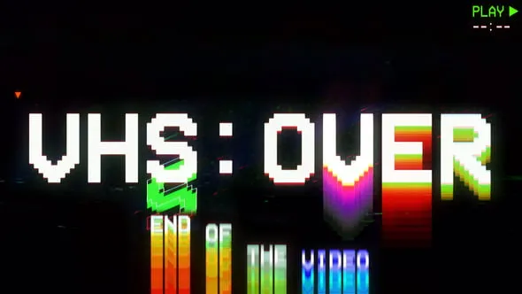 AE模板-VHS 8位故障片片头特效动画模板 VH-53750285