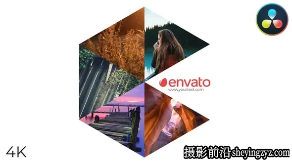 达芬奇模板-10个简洁几何标志动画模板 VH-38633073