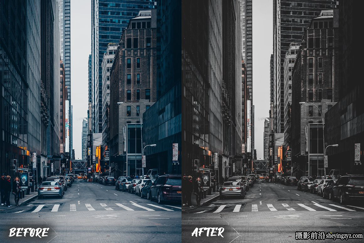 电影色调中性灰人像调色LR预设手机滤镜 Black Lightroom Presets