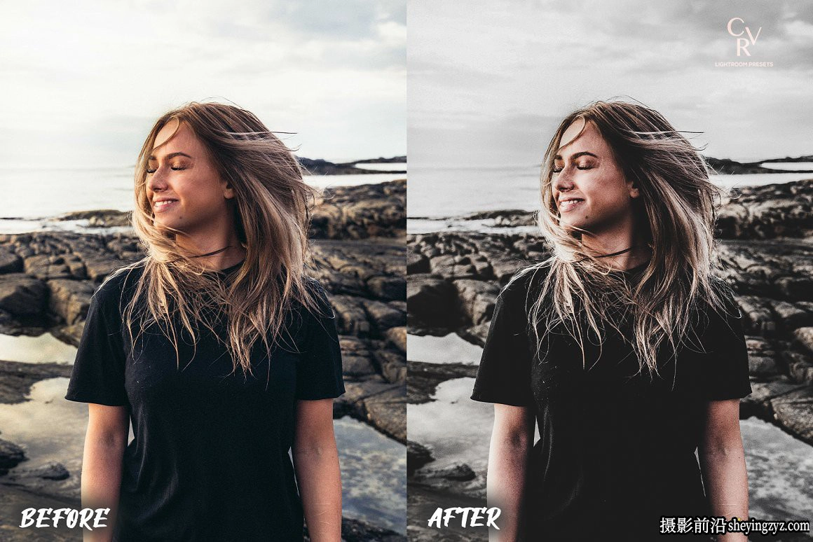 电影色调中性灰人像调色LR预设手机滤镜 Black Lightroom Presets