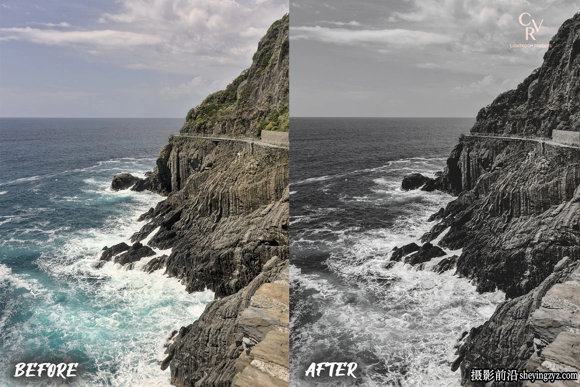 电影色调中性灰人像调色LR预设手机滤镜 Black Lightroom Presets