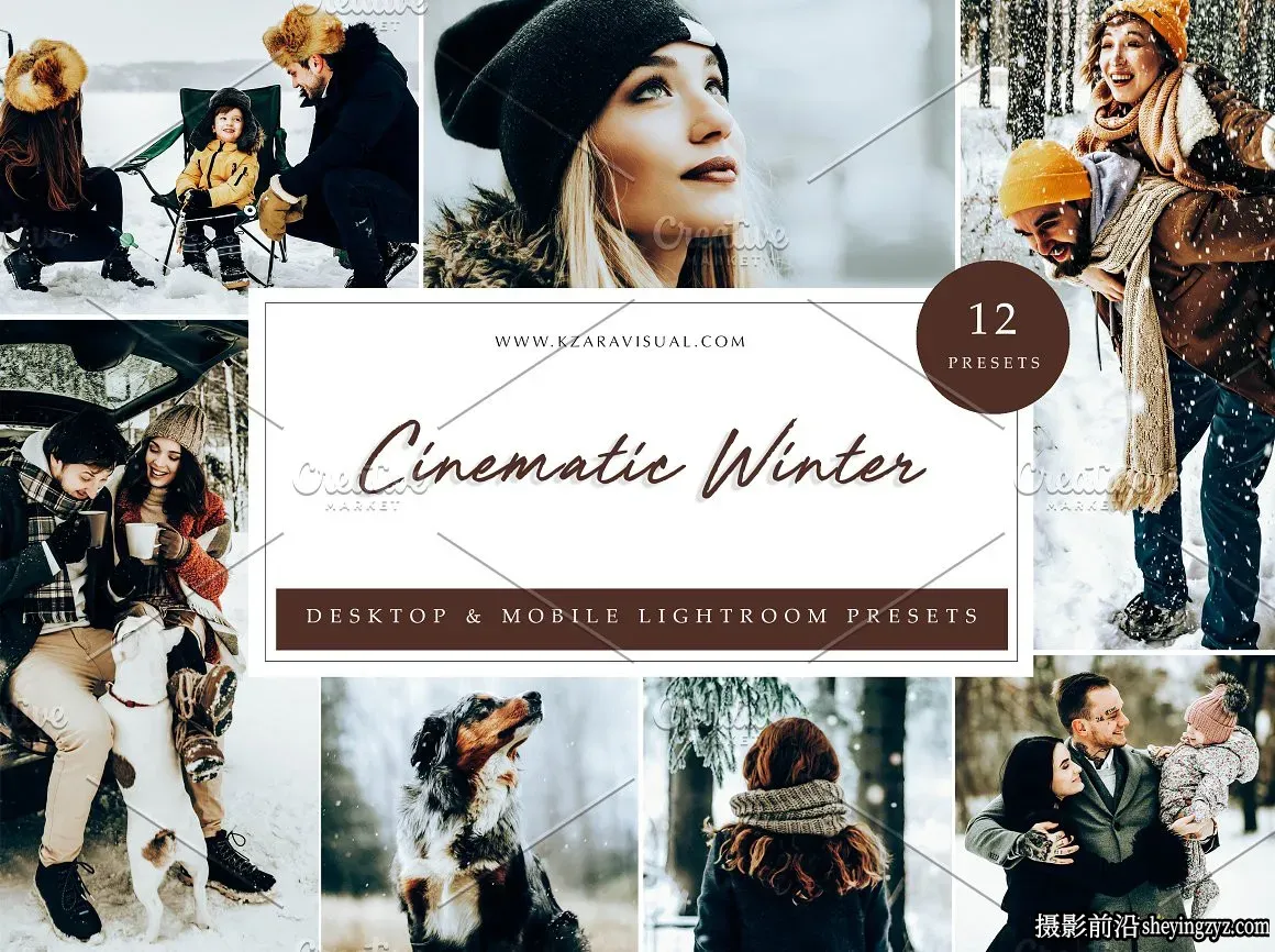 免费LR预设电影情绪人像调色LR预设 Cinematic Winter Presets
