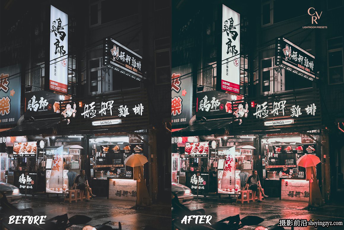 街头摄影霓虹灯调色LR预设手机滤镜Neon Lights Lightroom Presets