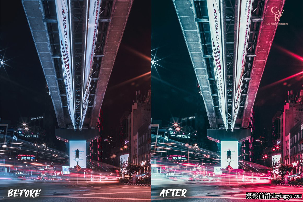 街头摄影霓虹灯调色LR预设手机滤镜Neon Lights Lightroom Presets