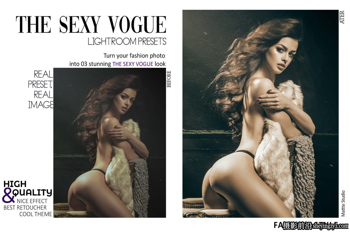 米兰时装高端时尚人像摄影调色LR预设 Vogue Photoshop ACR Presets