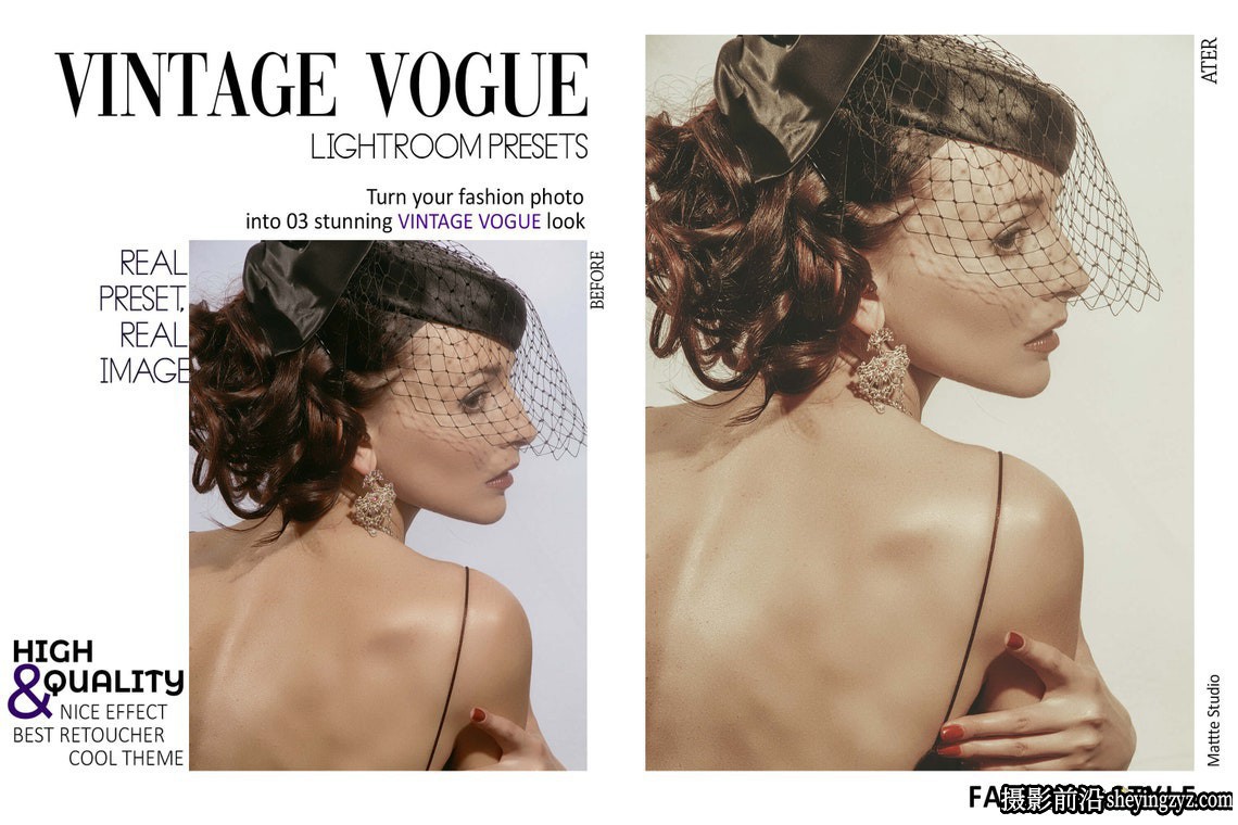 米兰时装高端时尚人像摄影调色LR预设 Vogue Photoshop ACR Presets
