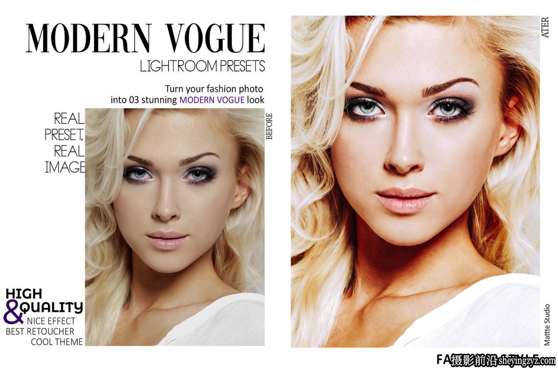米兰时装高端时尚人像摄影调色LR预设 Vogue Photoshop ACR Presets