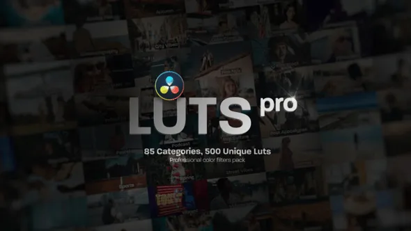 达芬奇LUTs专业色彩分色包含500个达芬奇调色LUT预设