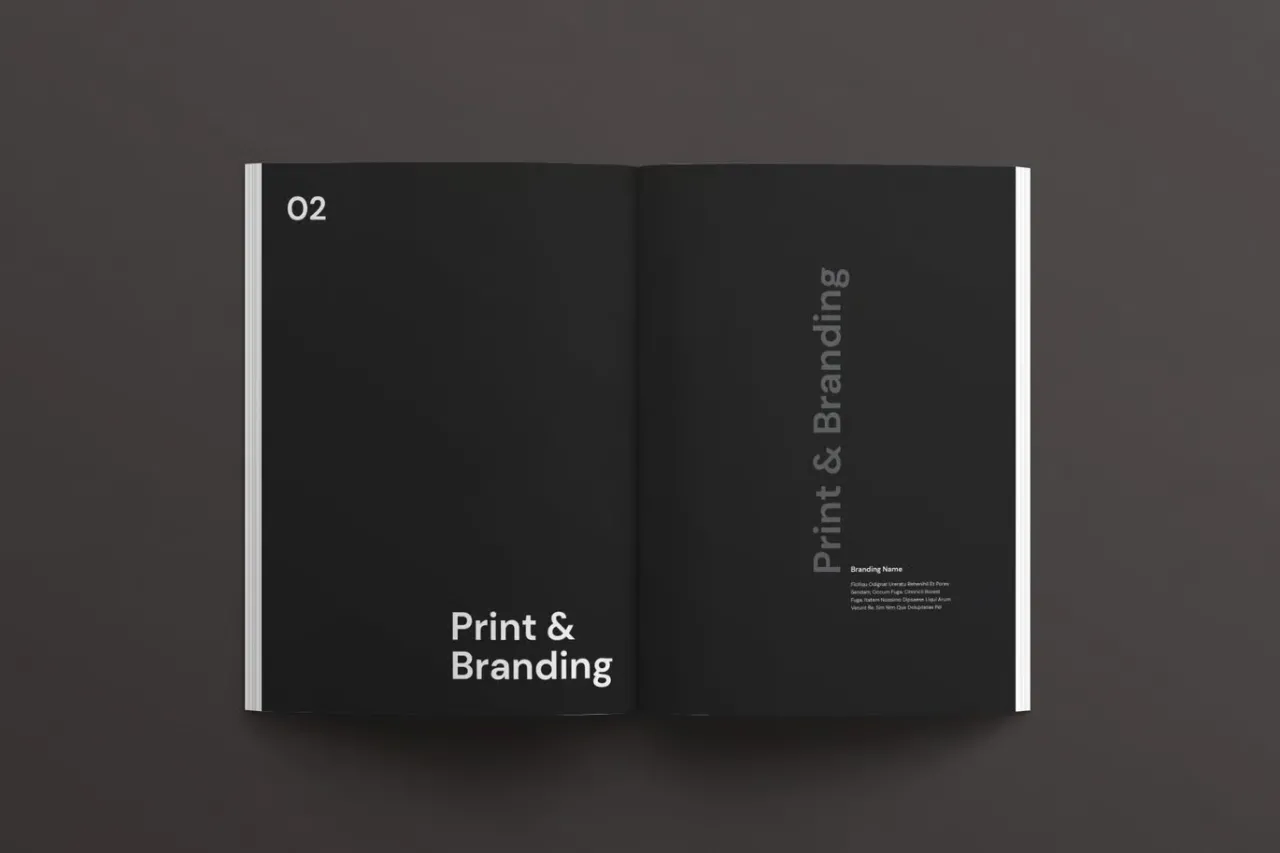 极简主义摄影作品集排版布局InDesign模板