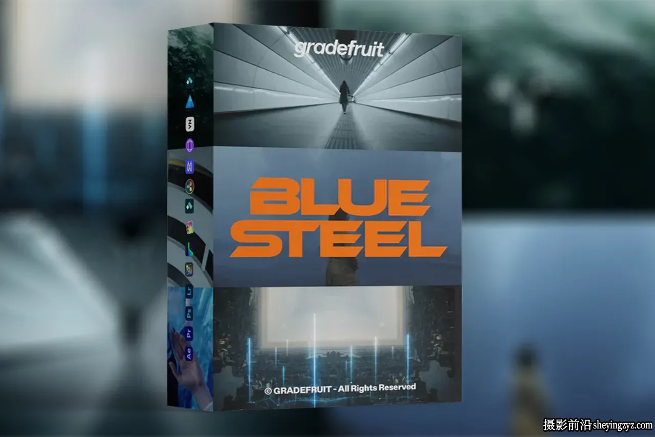 专业蓝调电影感LUT调色预设 GradeFruit - Blue Steel LUTs