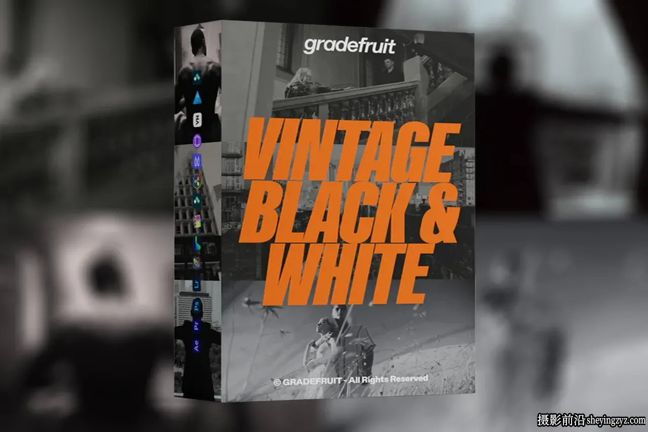 复古黑白电影胶片LUT预设GradeFruit-Vintage Black and White LUTs