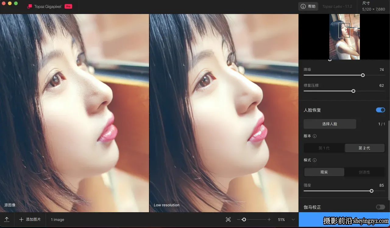 Topaz Gigapixel Pro mac v1.1.2中文版-AI图像无损放大插件