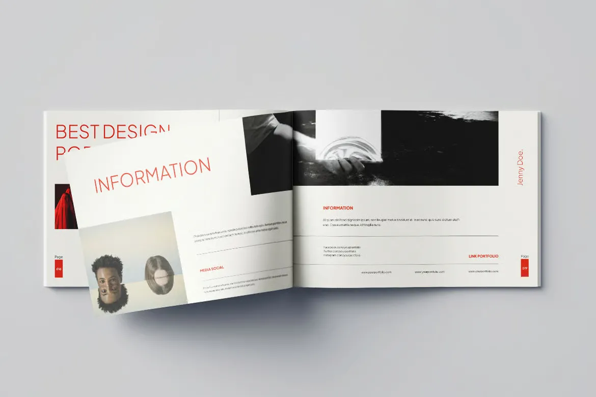 个人与商业平面设计作品集 第4卷 InDesign模板