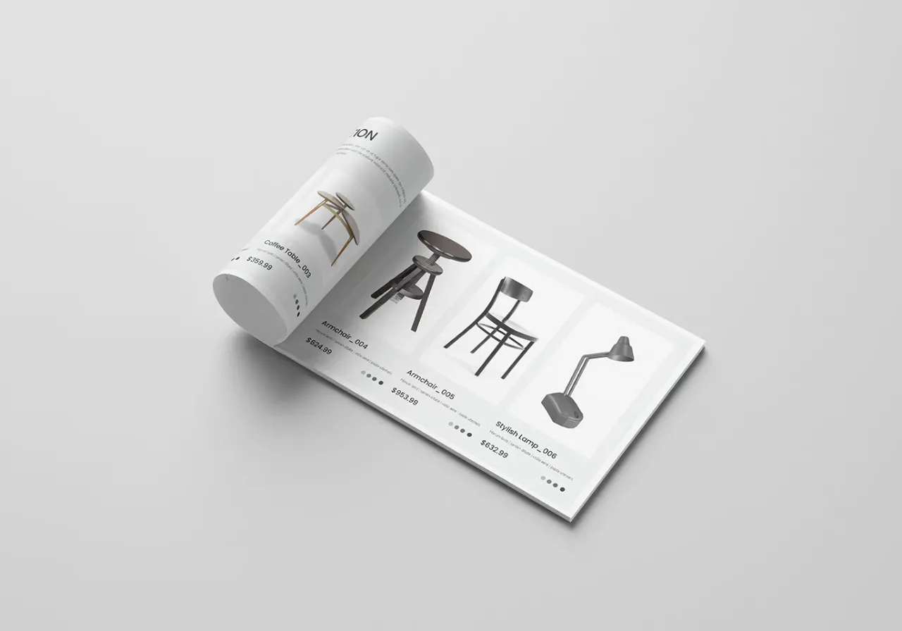 横版产品目录宣传册排版设计InDesign模板