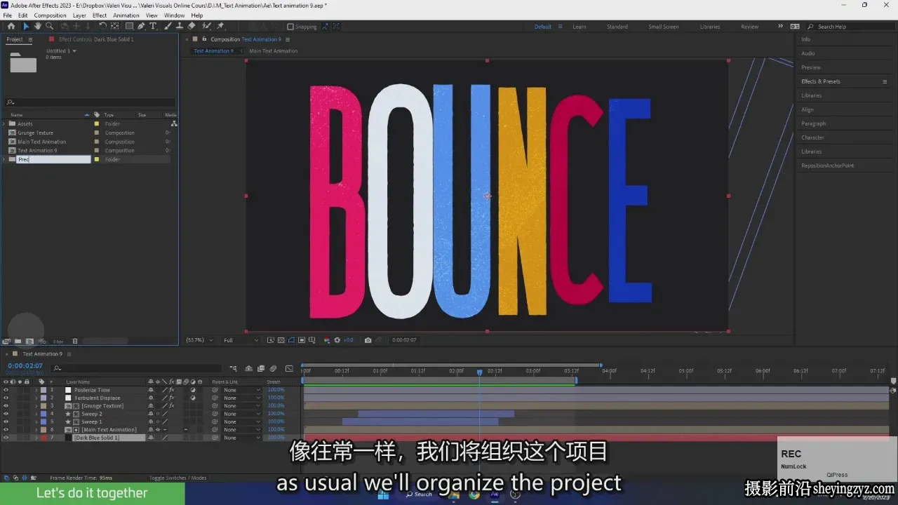 After Effects 中的超酷动感排版文本动画大师班教程-中英字幕