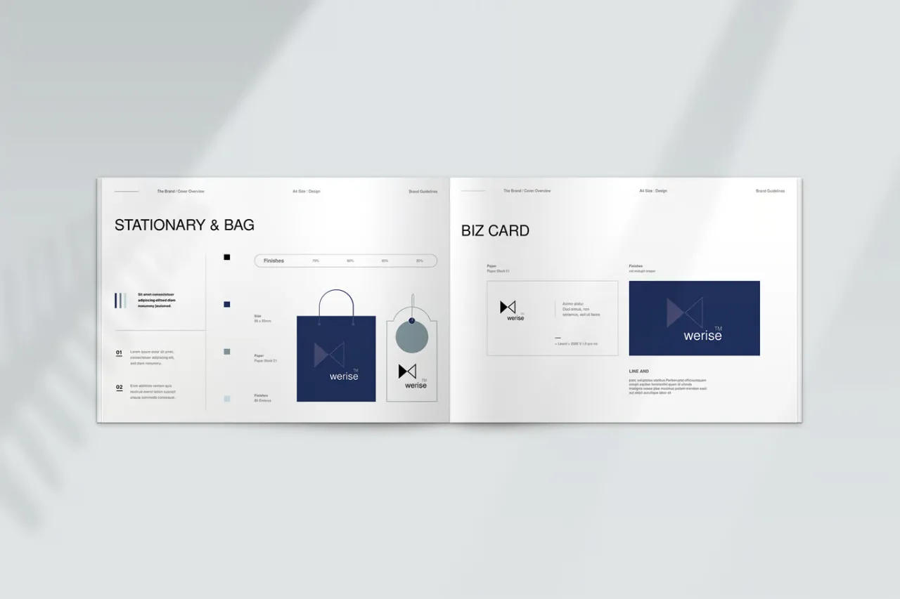 专业企业极简品牌指南手册InDesign模板