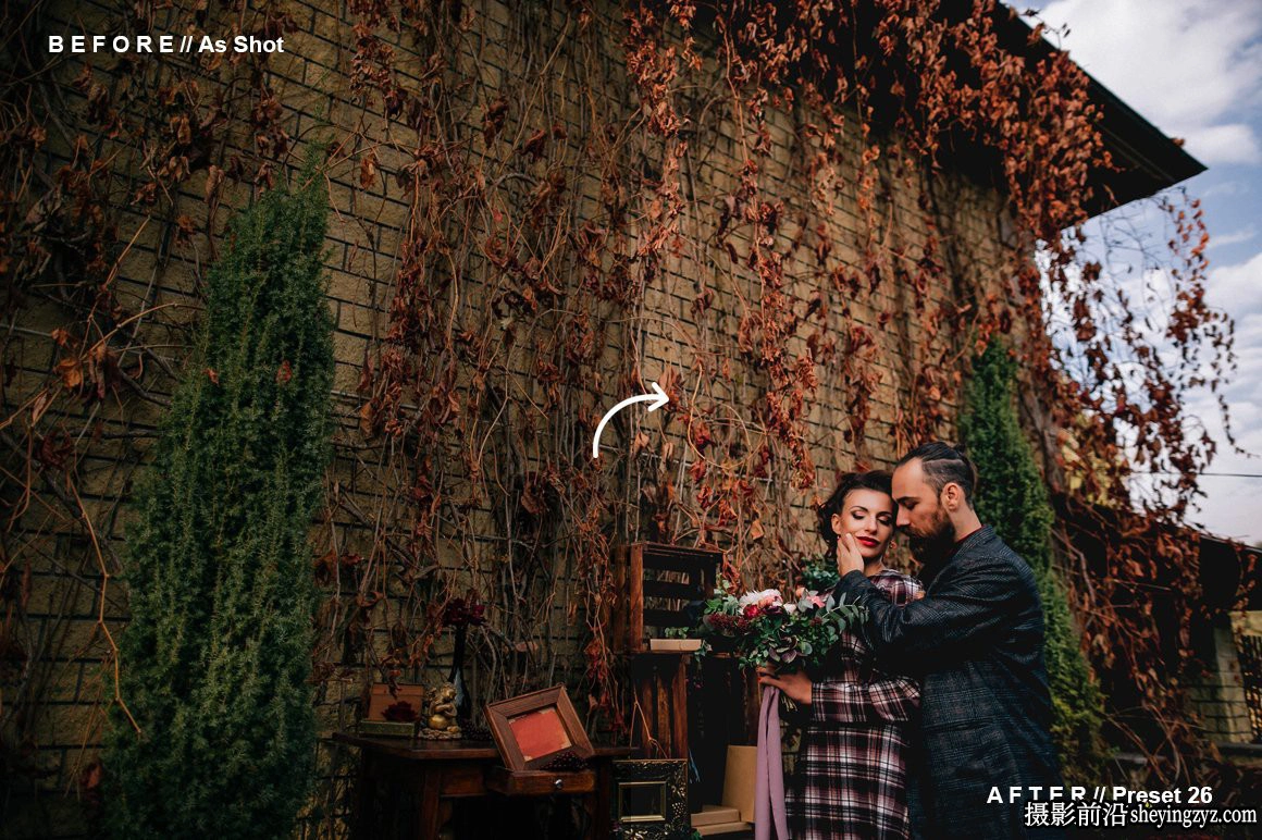 秋季电影婚礼人像调色Lightroom预设 30 Fall Wedding LR PS Presets