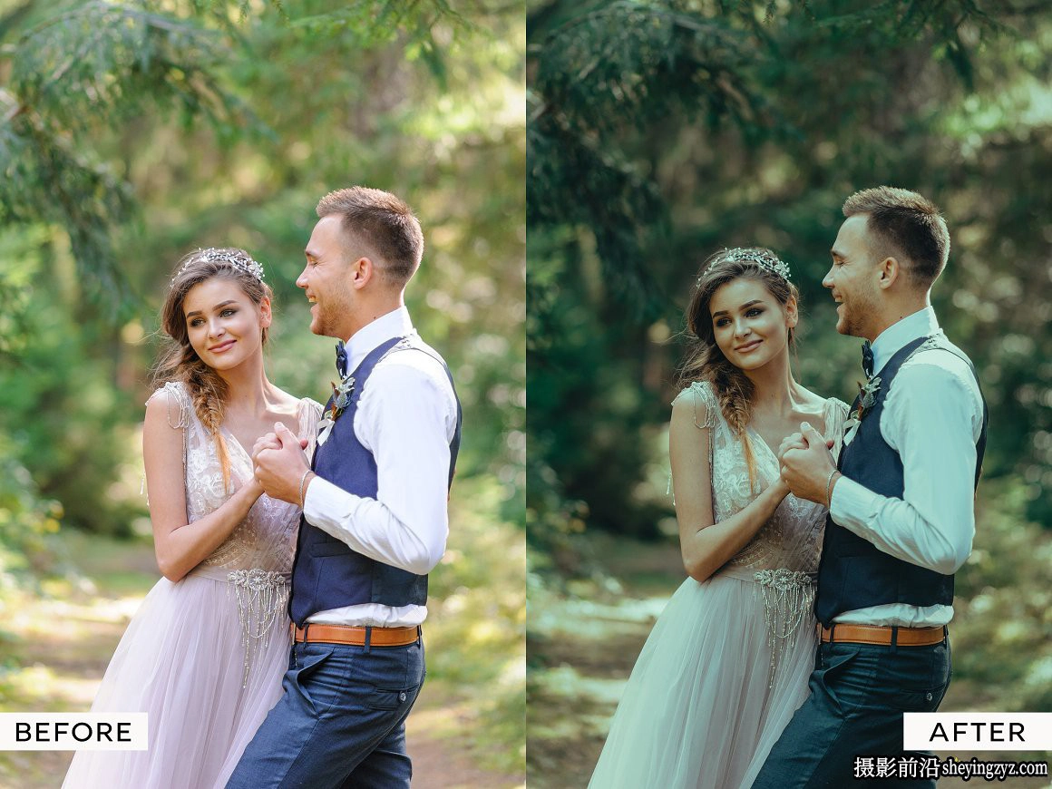 婚礼电影情绪人像调色LR预设 Moody Wedding Lightroom Presets