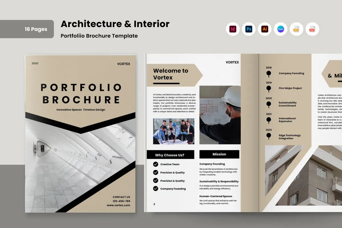 永恒室内作品集手册排版布局InDesign模板