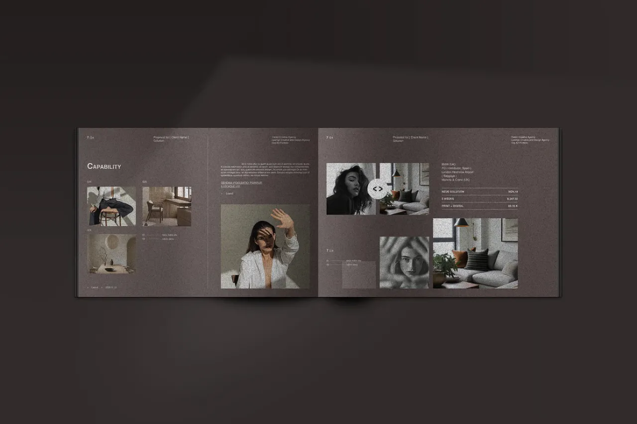 极简美学产品设计作品集排版布局InDesign模板