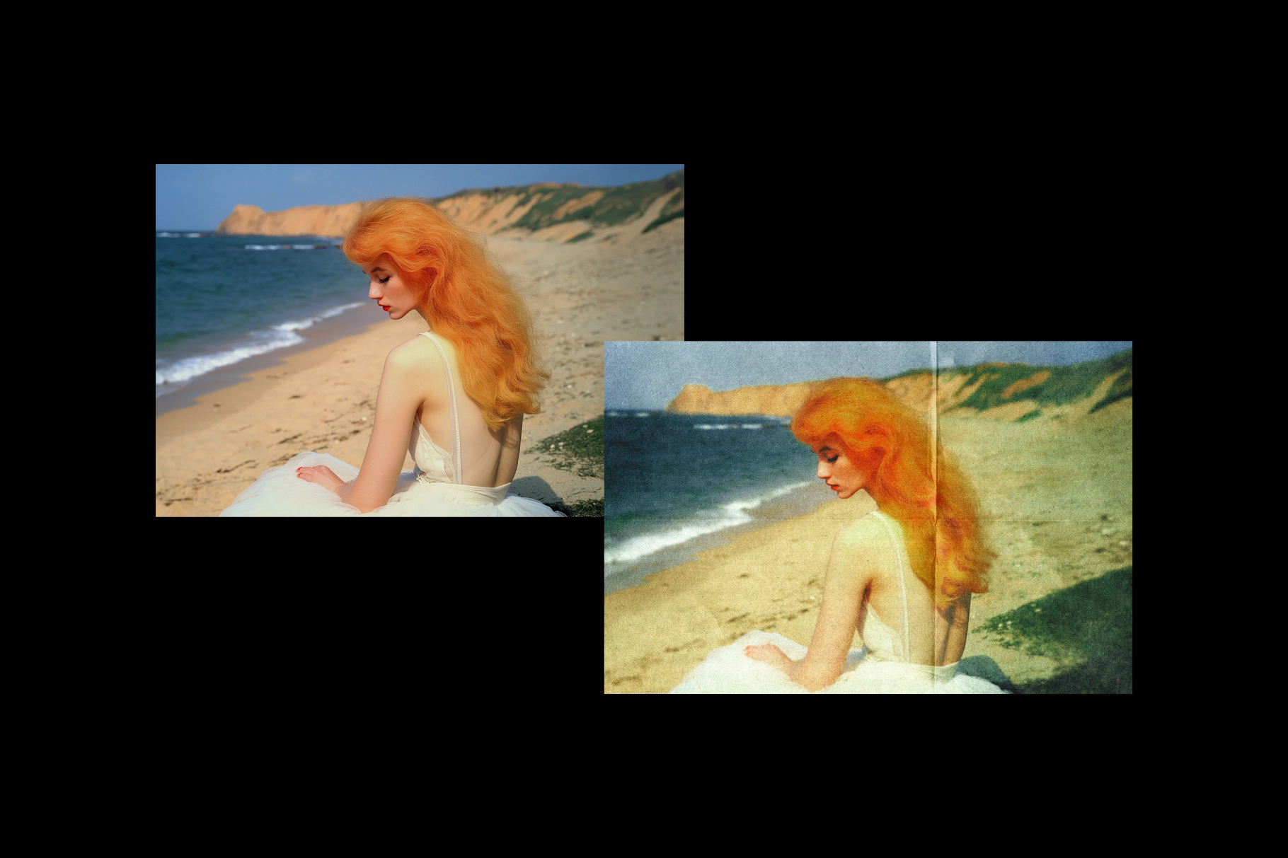 复古纸质照片效果PS智能对象模板Retro Paper Photo Effect