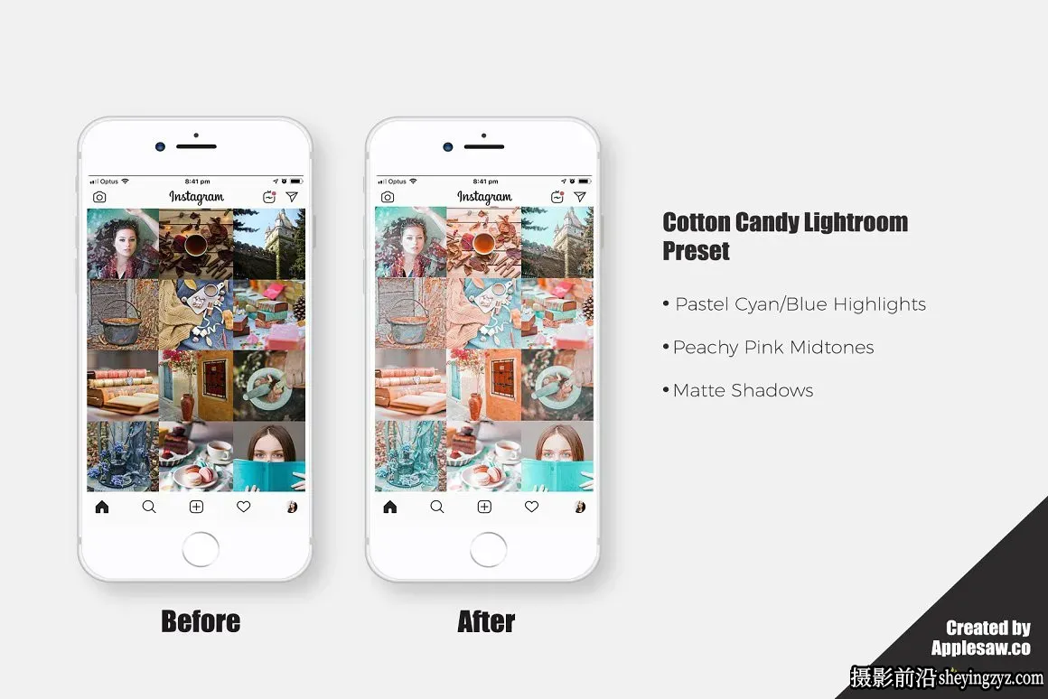 棉花糖明粉彩明亮LR预设+手机滤镜 Cotton Candy Lightroom Presets