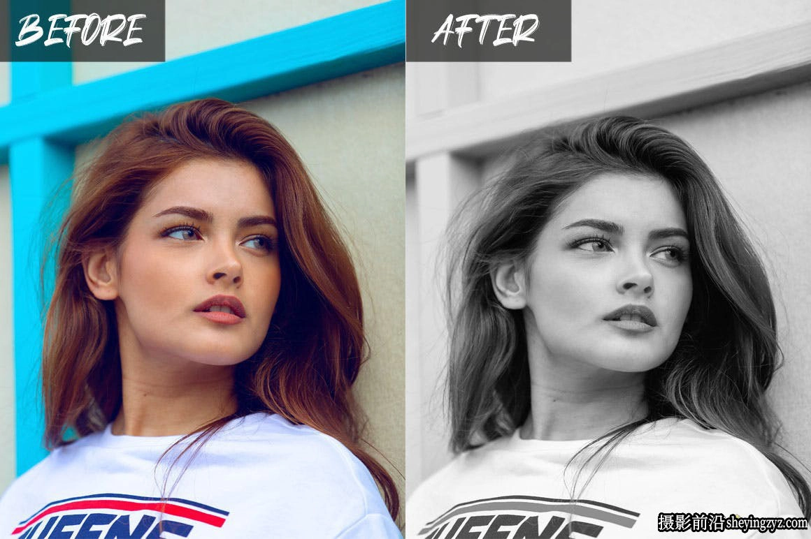 经典黑白电影胶片人像调色LR预设 Monochrome Lightroom Presets