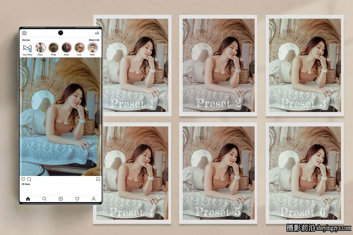 波西米亚风格温暖家庭人像LR预设LUT预设Boho Home Lightroom LUTs