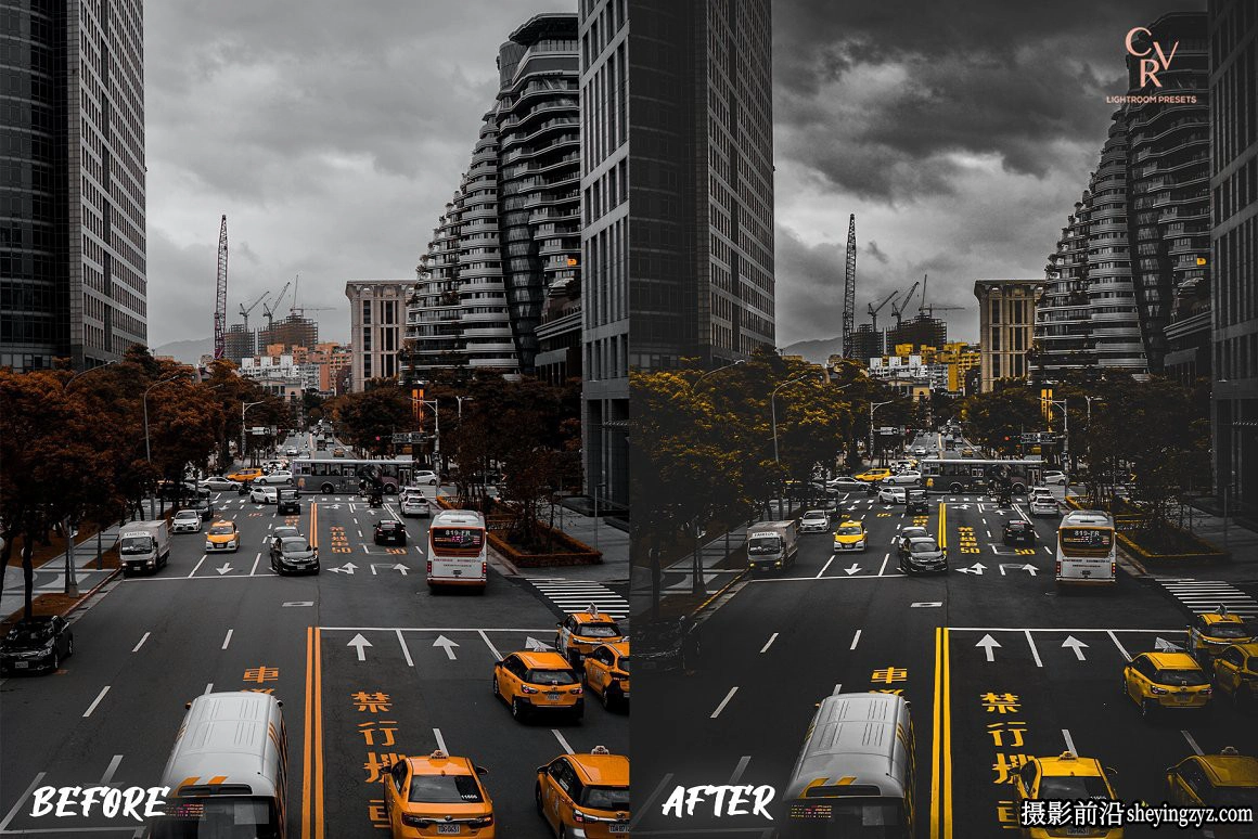 城市街拍黑金胶片LR预设手机滤镜 Black Yellow Lightroom Presets