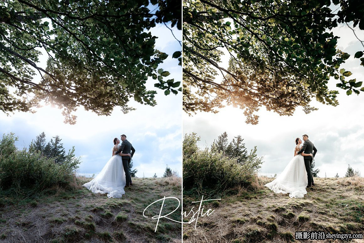 电影婚礼人像调色LR预设手机滤镜 Rustic Wedding Lightroom Preset