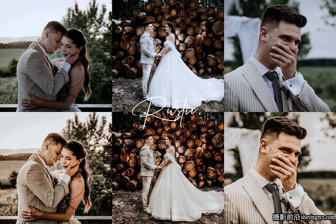 电影婚礼人像调色LR预设手机滤镜 Rustic Wedding Lightroom Preset