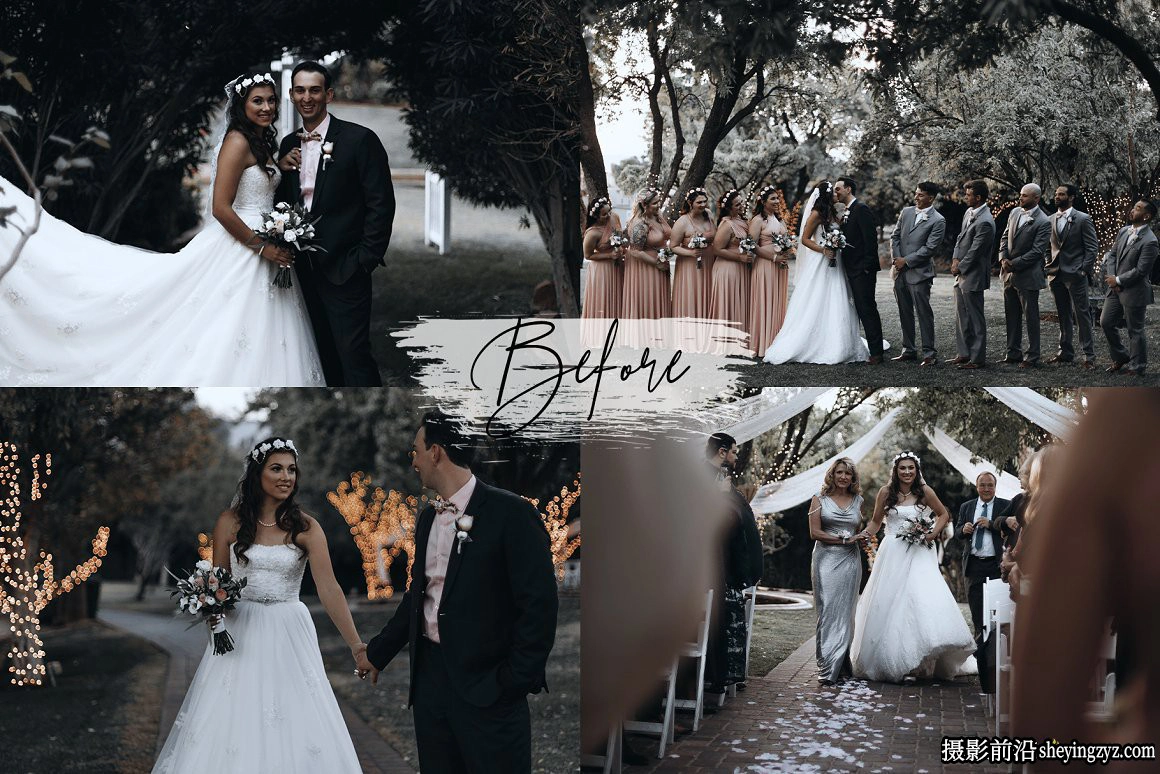 电影婚礼人像调色LR预设手机滤镜 Rustic Wedding Lightroom Preset