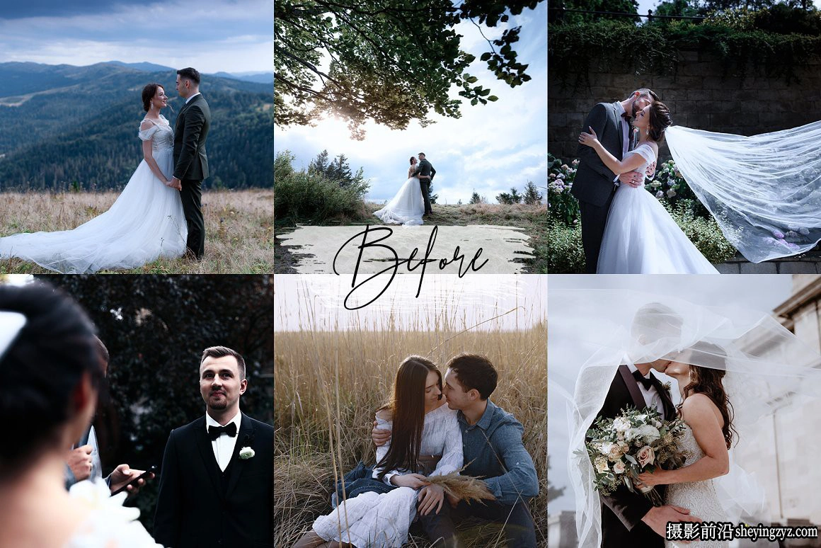 电影婚礼人像调色LR预设手机滤镜 Rustic Wedding Lightroom Preset