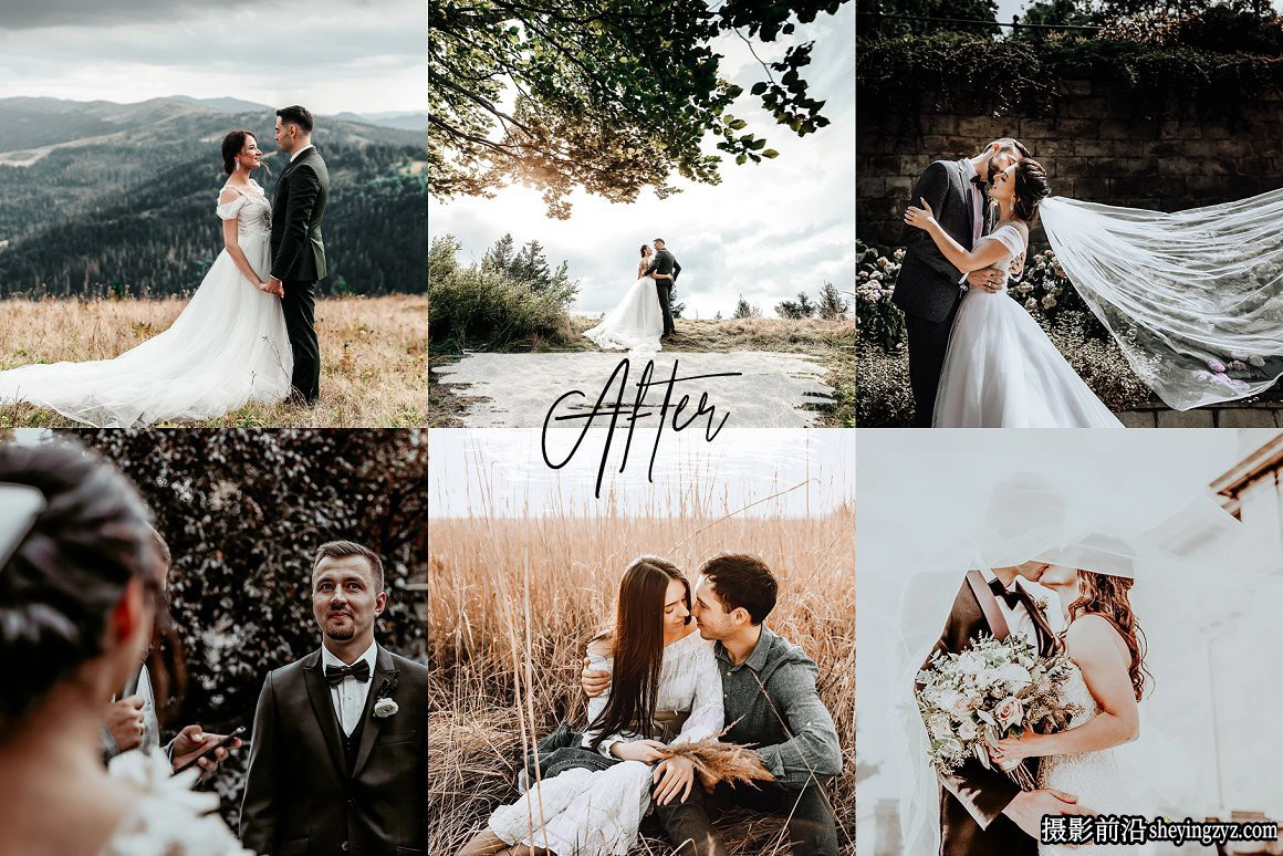 电影婚礼人像调色LR预设手机滤镜 Rustic Wedding Lightroom Preset