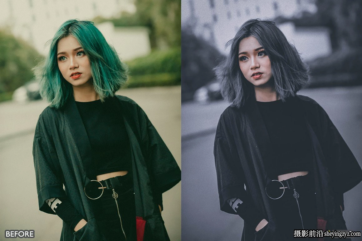 黑暗电影情绪人像LR预设手机调色滤镜Black Tone Lightroom presets