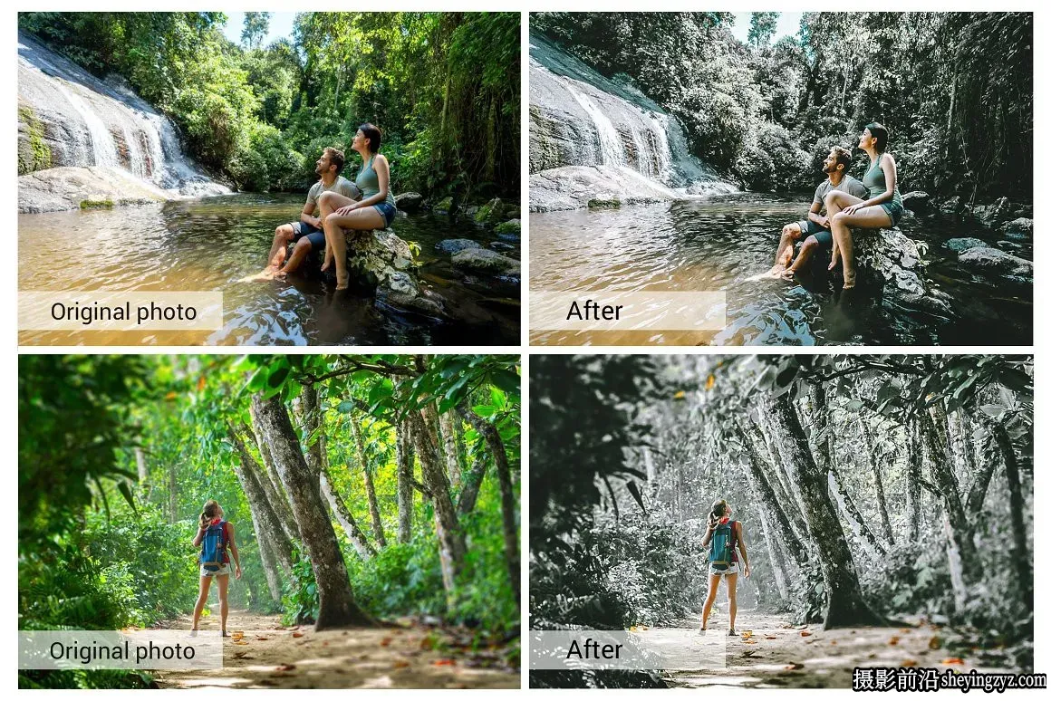 森系电影人像调色LR预设手机调色滤镜 Dramatic Forest Presets
