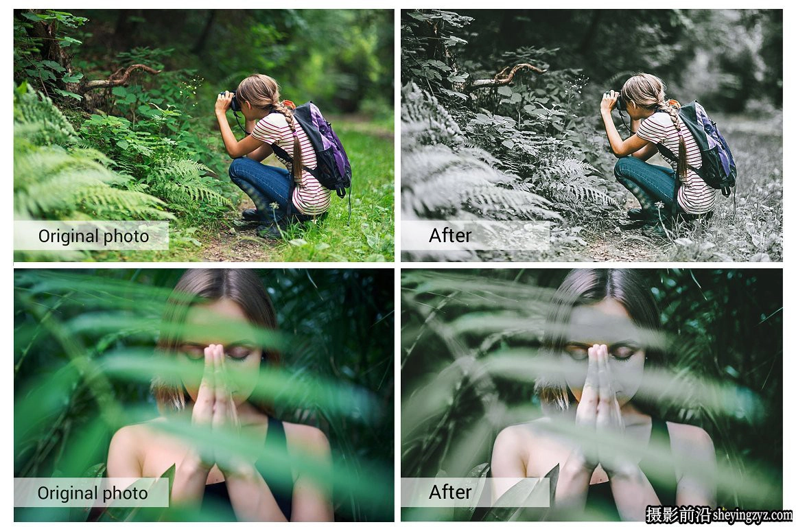 森系电影人像调色LR预设手机调色滤镜 Dramatic Forest Presets