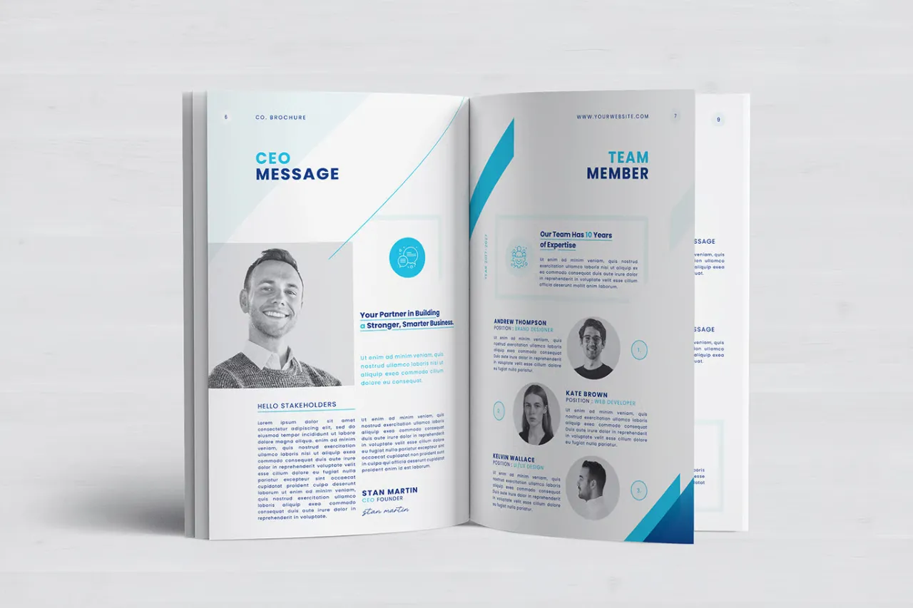 公司宣传册InDesign模板 |Canva |Docx|模板