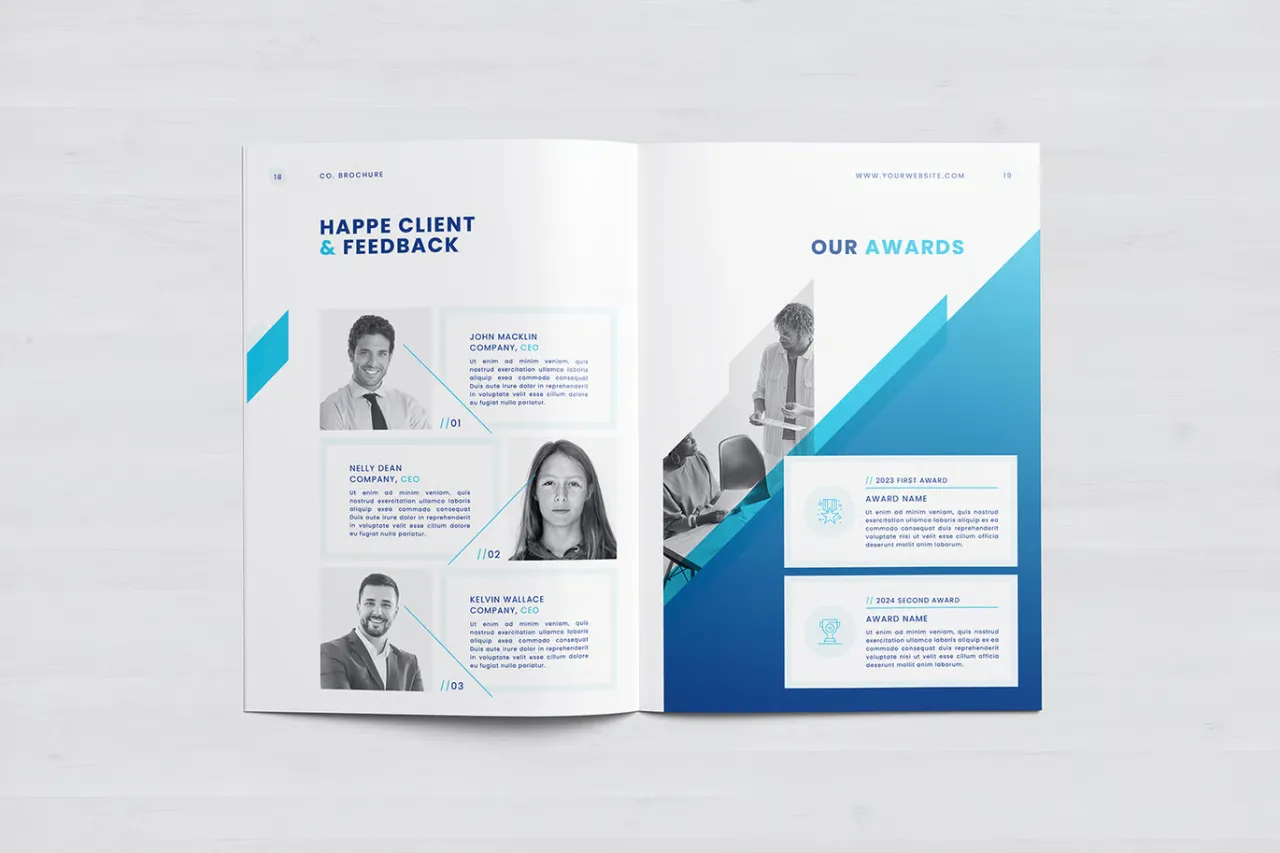 公司宣传册InDesign模板 |Canva |Docx|模板