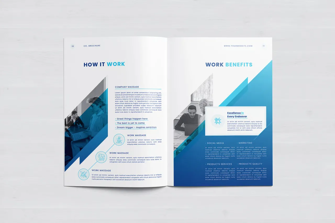 公司宣传册InDesign模板 |Canva |Docx|模板