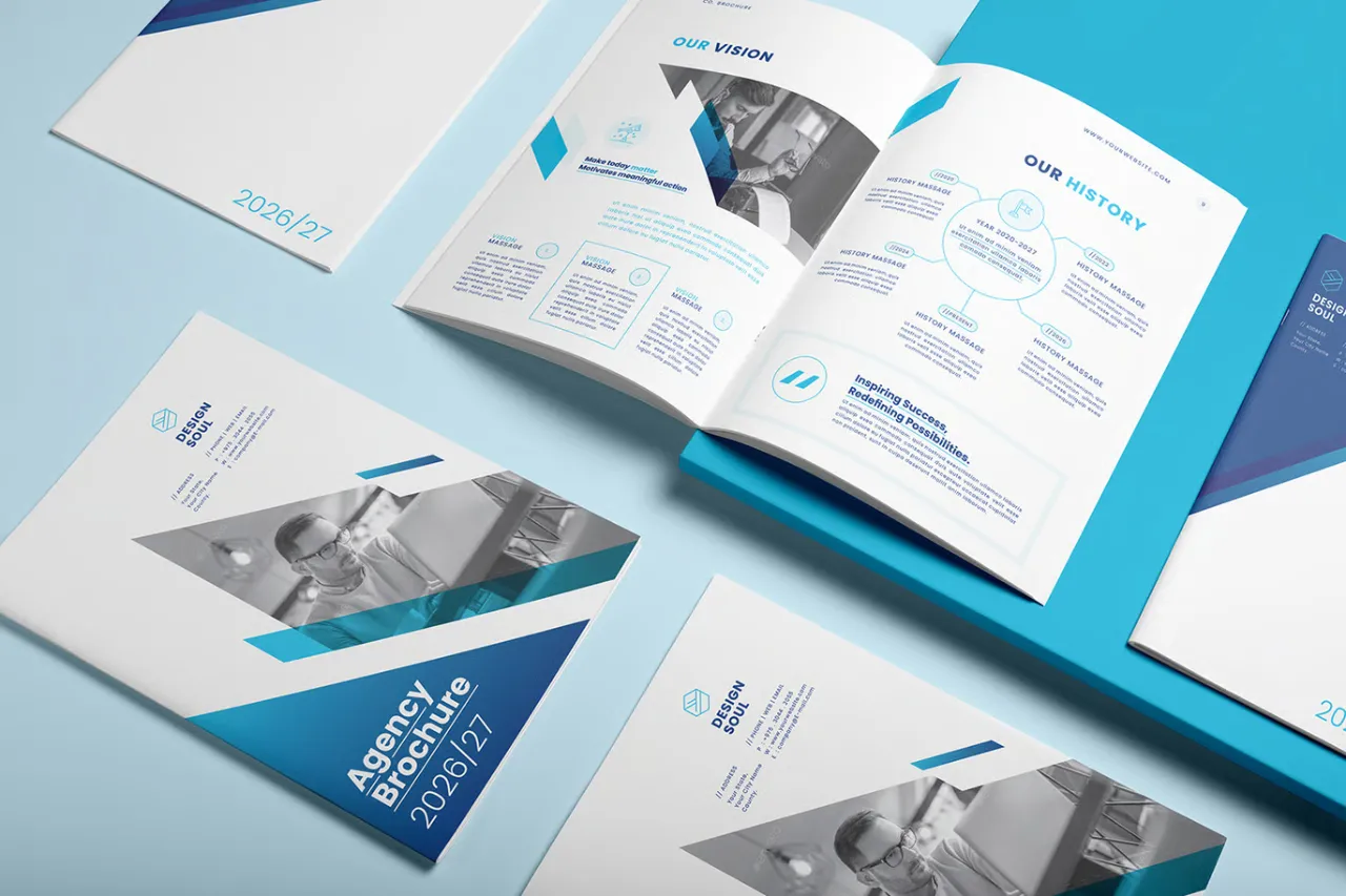 公司宣传册InDesign模板 |Canva |Docx|模板