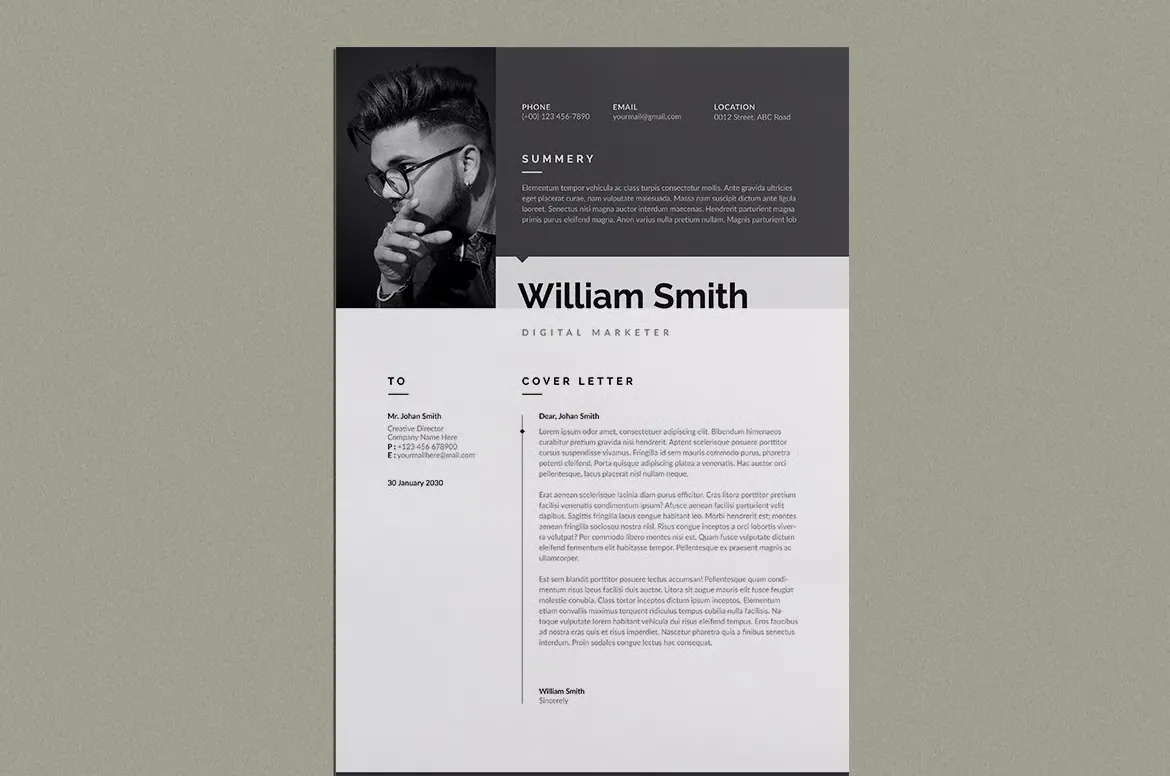 简历排版布局设计InDesign模板Canva、Word