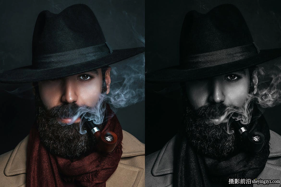 经典质感黑白人像调色LR预设 Men Lightroom Presets