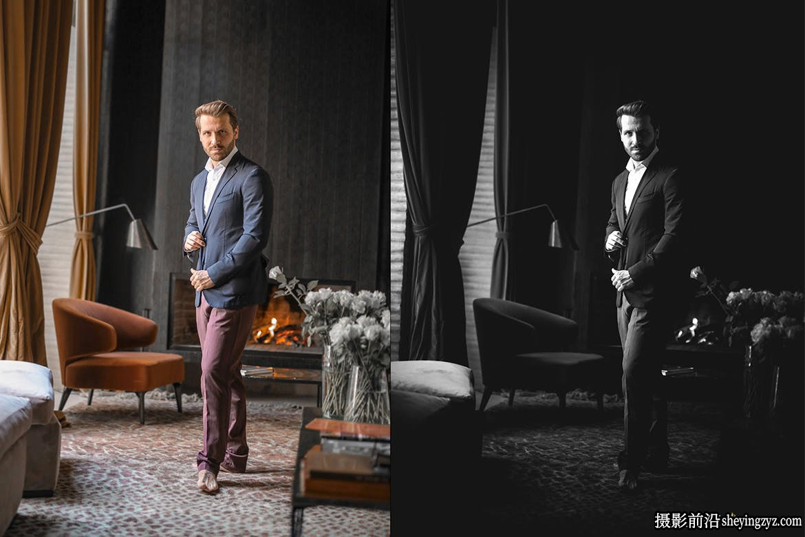 经典质感黑白人像调色LR预设 Men Lightroom Presets